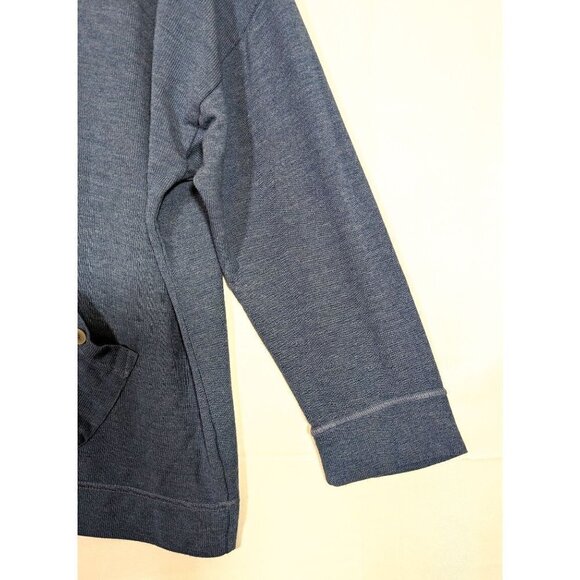 Fresh Produce Boxy Pullover Sweatshirt Womens OS Free Size Slate Blue Stretchy! - Picture 5 of 7